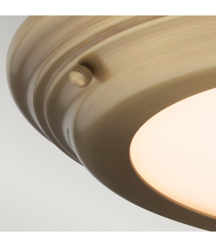 Welland LED 1 Light Flush Light - Aged Brass-4