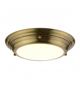 Welland 1 Light Mini LED Flush Light - Aged Brass-1