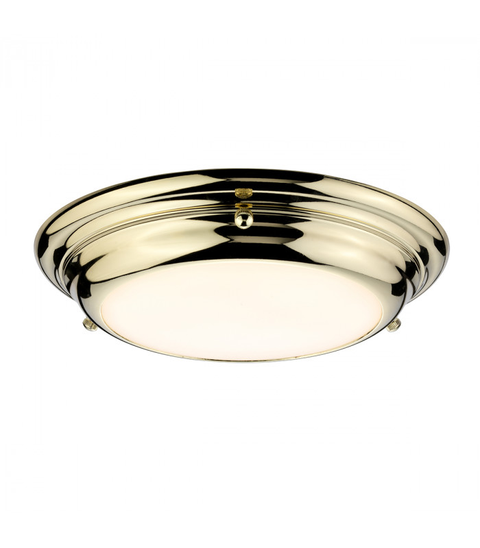 Welland 1 Light Mini LED Flush Light - Polished Brass-1