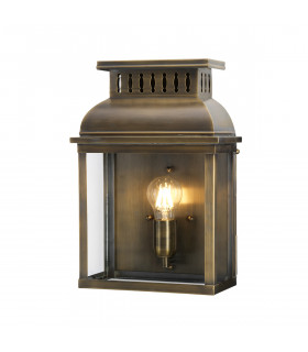 Westminster 1 Light Outdoor Wall Lantern Light Solid Brass IP44 E27-1
