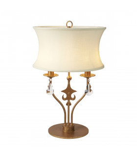 Windsor 2 Light Table Lamp - Gold Patina E14