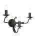 Windsor 3 Light Candle Wall Light - Graphite E14