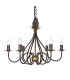 Windermere 6 Light Chandelier Rust Gold Finish E14-1