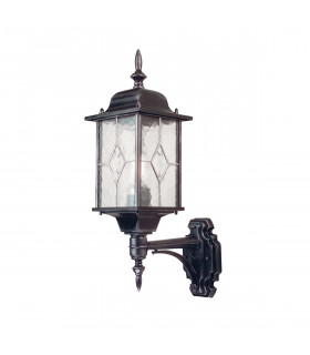Wexford 1 Light Outdoor Wall Lantern Light Black Silver IP43 E27-1