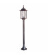 Wexford 1 Light Outdoor Bollard Lantern Black Silver IP43 E27-1