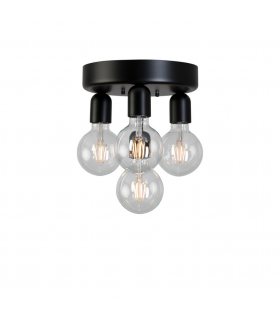 Regal Globe Ceiling Light Flat Black 4x E27