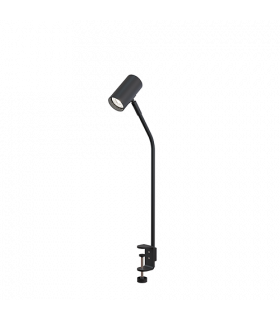 Tyson Clamp & Clip On Lamp Black Structure Switch On Shade 1x GU10-1