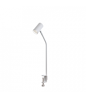 Tyson Clamp & Clip On Lamp White Structure Switch On Shade 1x GU10-1
