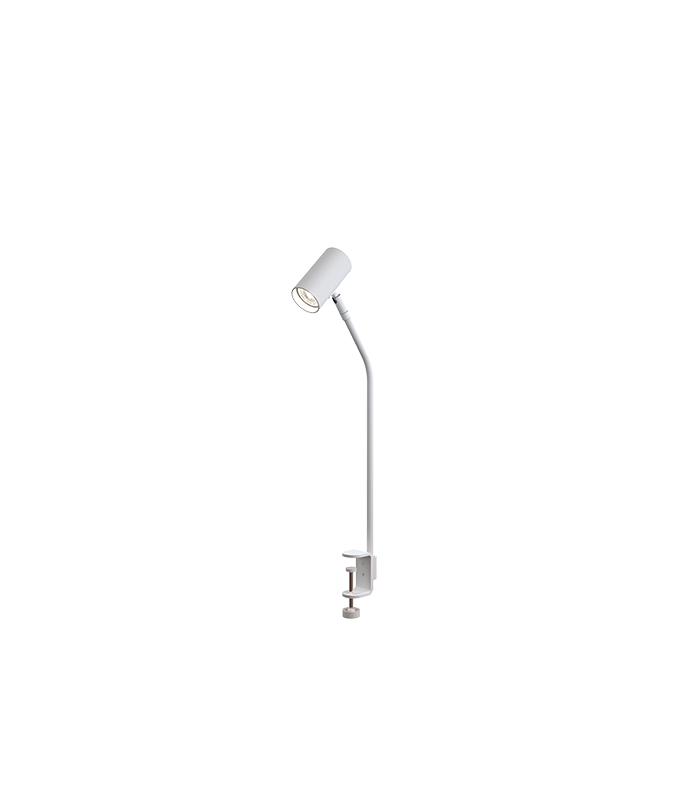 Tyson Clamp & Clip On Lamp White Structure Switch On Shade 1x GU10-1