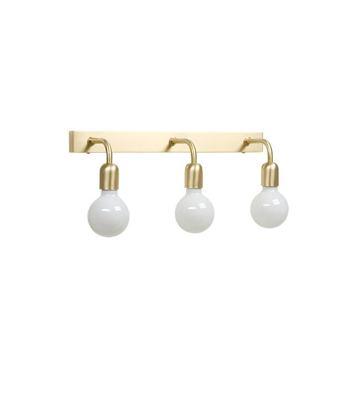 Regal Wall Lamp Polished Brass 3x E27 IP44-1