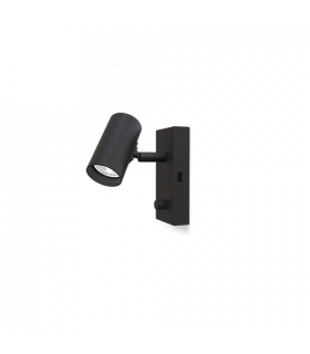 Tyson USB Right Reading Light Black Structure Switch On Wall Title 1x GU10-1