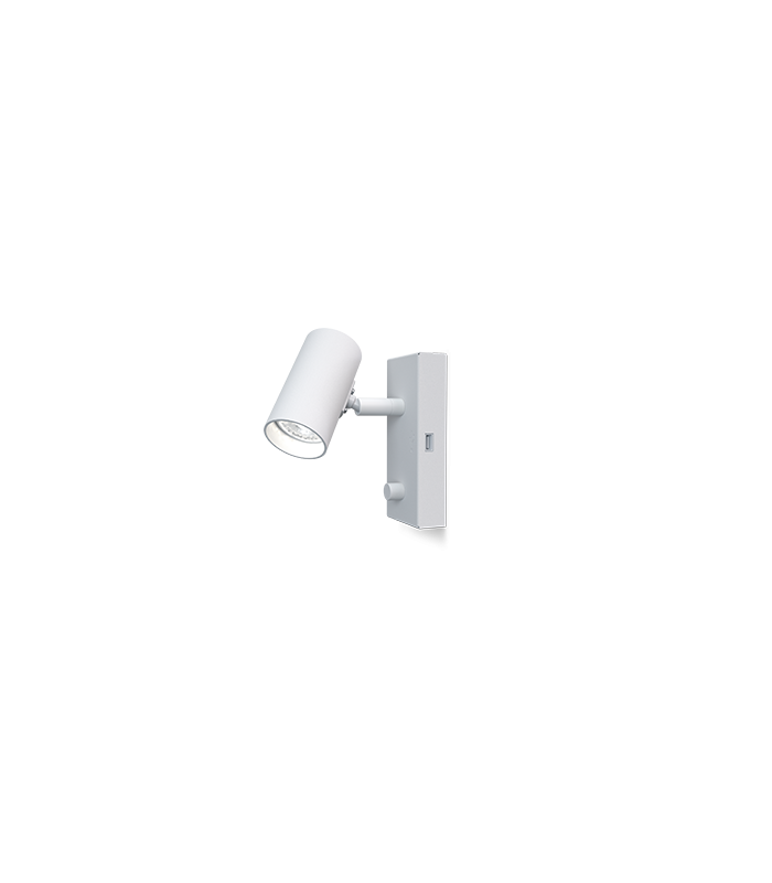 Tyson USB Right Reading Light White Structure Switch On Wall Title 1x GU10-1