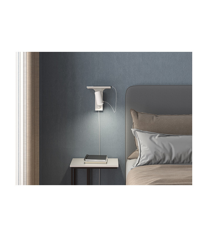 Tyson USB Right Reading Light White Structure Switch On Wall Title 1x GU10-2