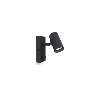 Tyson USB Left Reading Light Black Structure Switch On Wall Title 1x GU10-1