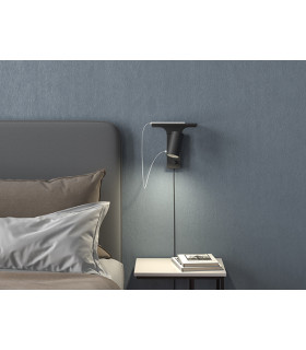Tyson USB Left Reading Light Black Structure Switch On Wall Title 1x GU10-2