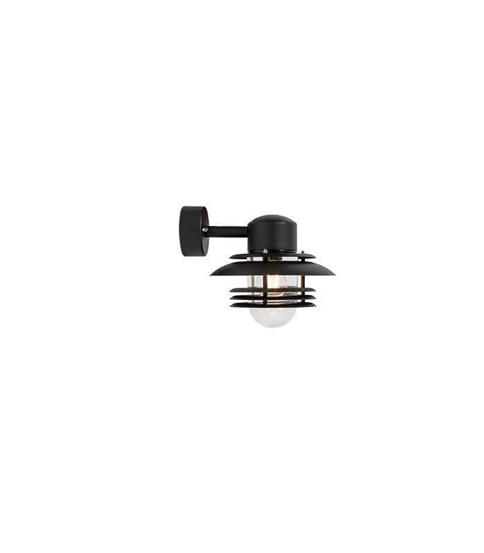 Mira Outdoor Wall Lantern Black Structure 1x E27