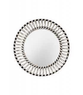 Cosmo Contemporary Round Mirror Black