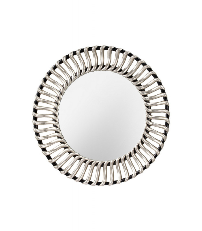Cosmo Contemporary Round Mirror Black