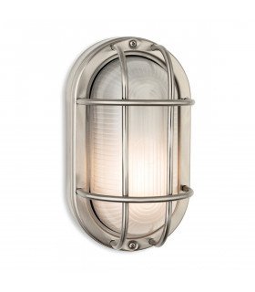 Lugo Bulkhead Stainless Steel with Frosted Glass IP44