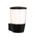 Forbes Wall Light Black with White Duplex Polycarbonate Diffuser IP44