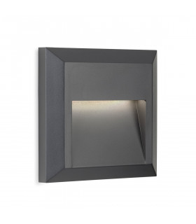 Enzo LED Resin Wall & Step Light - Square Graphite IP65
