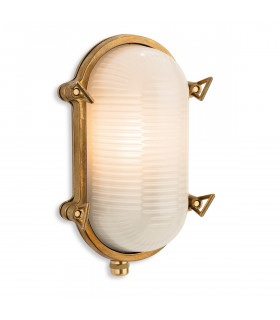 Nautic Bulkhead Brass with Frosted Glass IP64