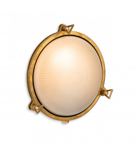 Nautic Bulkhead Brass with Frosted Glass IP64