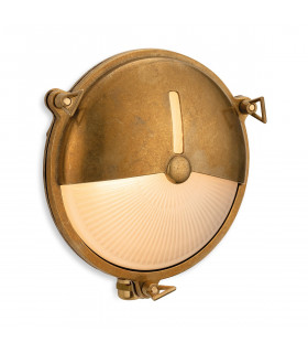 Nautic Bulkhead Brass with Frosted Glass IP64