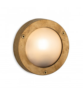 Nautic Bulkhead Brass with Frosted Glass IP64