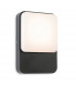 Hero LED Wall Light Graphite with White Polycarbonate Diffuser IP54