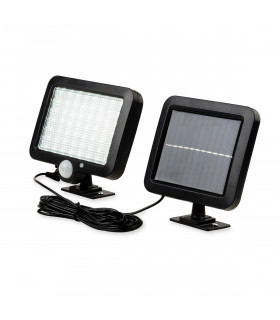 Sonic LED Solar Security Wall Light with PIR Black IP44