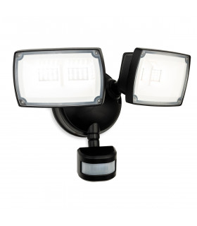 Reflex LED Security 2 Light Wall with PIR Black IP54-1