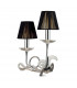 Acanto Table Lamp 2 Light E14 Polished Chrome With Black Shades-1