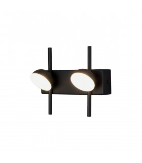 Adn 2 Light Wall Lamp 6W LED 3000K 500lm Black 3yrs Warranty-1