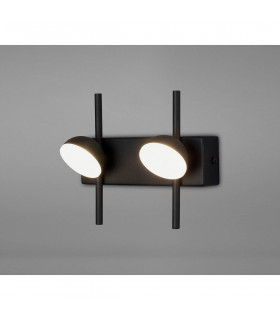 Adn 2 Light Wall Lamp 6W LED 3000K 500lm Black 3yrs Warranty-2