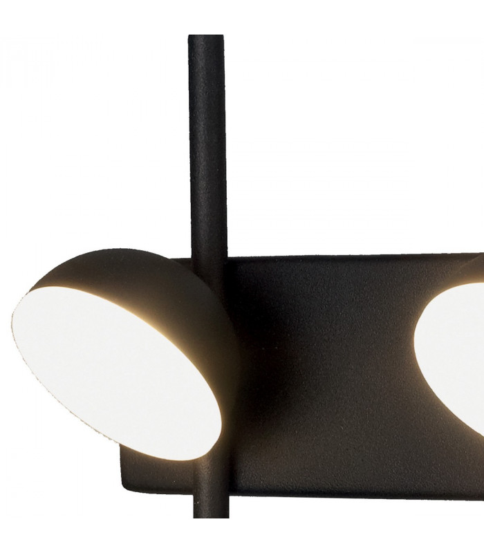Adn 2 Light Wall Lamp 6W LED 3000K 500lm Black 3yrs Warranty-4