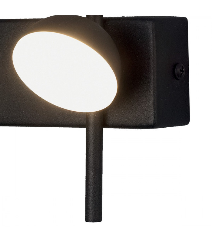 Adn 2 Light Wall Lamp 6W LED 3000K 500lm Black 3yrs Warranty-5