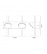 Adn 2 Light Wall Lamp 6W LED 3000K 500lm Black 3yrs Warranty-6