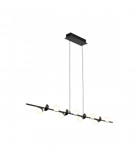 Adn 12 Light Linear Pendant 100cm 36W LED 3000K 2150lm Black 3yrs Warranty-1