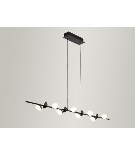 Adn 12 Light Linear Pendant 100cm 36W LED 3000K 2150lm Black 3yrs Warranty-2