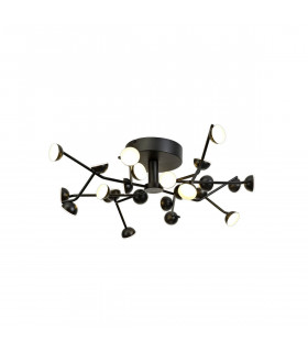 Adn 24 Light Ceiling Round 65.8cm 72W LED 3000K 4600lm Black 3yrs Warranty-1