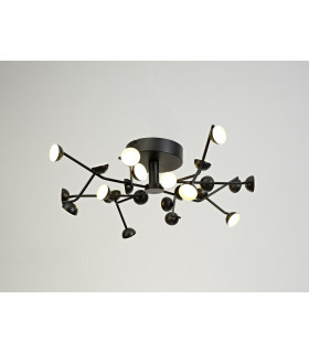 Adn 24 Light Ceiling Round 65.8cm 72W LED 3000K 4600lm Black 3yrs Warranty-2