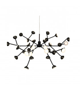 Adn 36 Light Pendant Round 74cm 100W LED 3000K 7250lm Black 3yrs Warranty-1