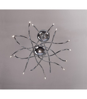 Aire Telescopic Pendant 16 Light G4 Waved Arms Polished Chrome NOT LED/CFL Compatible-2