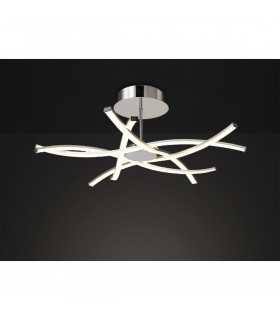 Aire Semi Flush 42W LED 3000K 3700lm Silver/Frosted Acrylic/Polished Chrome 3yrs Warranty-2