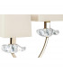 Akira Table Lamp 2 Light E14 Antique Brass With Cream Shades-5