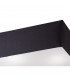 Akira Square Flush Ceiling 4 Light E27 Polished Chrome / Frosted Glass With Black Shade-4