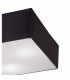 Akira Square Flush Ceiling 4 Light E27 Polished Chrome / Frosted Glass With Black Shade-5