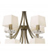 Akira Pendant 2 Tier 12 Light E14 Antique Brass With Cream Shades-6