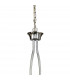 Akira Linear Pendant 2 Arm 6 Light E14 Polished Chrome With Cream Shades-4